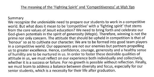 Fighting Spirit and Competitiveness