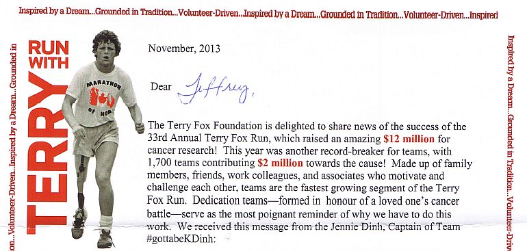 2013 Terry Fox Run