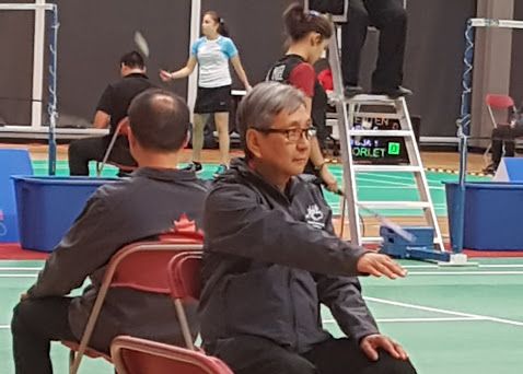 Wilfred Wei ('69) at Pan Am Junior Badminton as Line Judge
